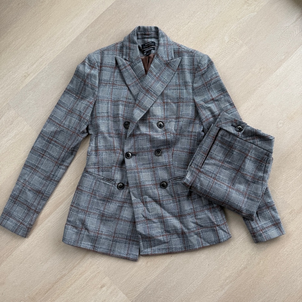 Double-Breasted Blazer and Pants Set